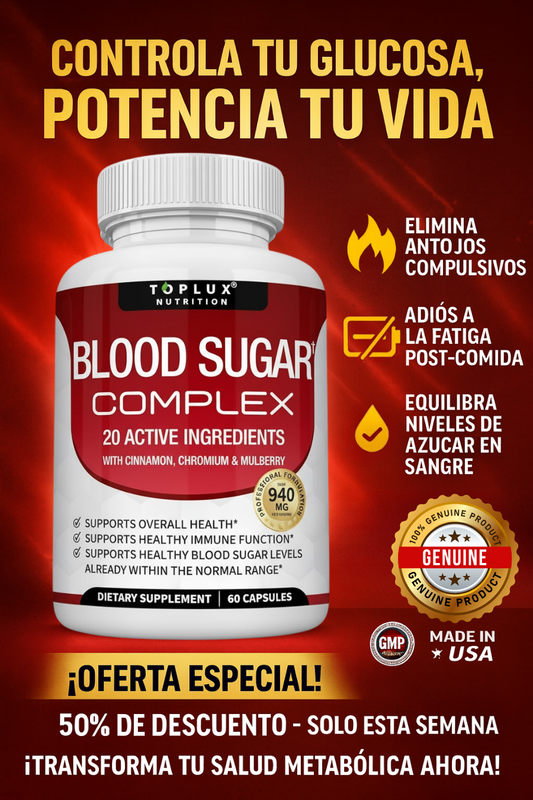 OFERTA ESPECIAL BLOOD SUGAR COMPLEX: REGULADOR DE GLUCOSA 60cap.